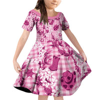 Mokihana Maile Ilima Leis Paniolo Palaka Family Matching Off Shoulder Short Dress and Hawaiian Shirt Hawaiian Omaomo Ulaula Spirit - Polynesian Pride