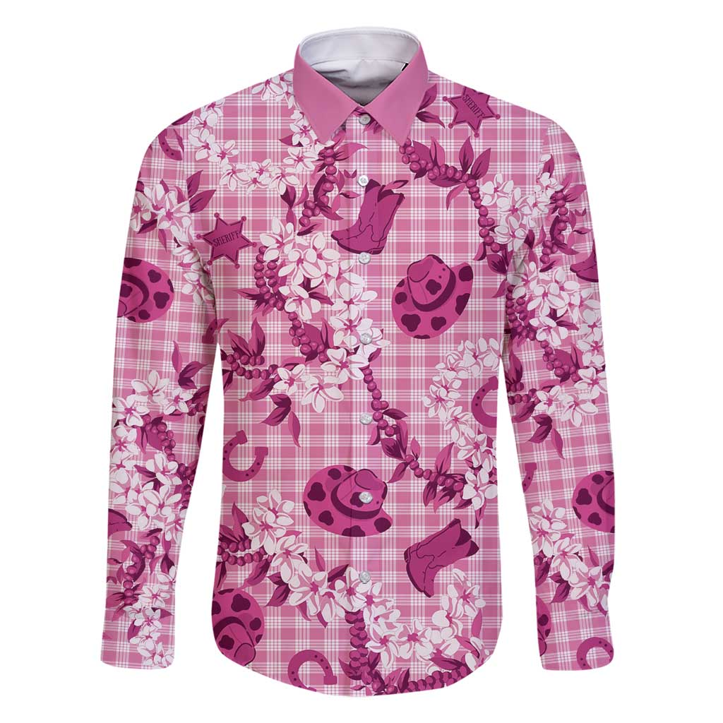 Mokihana Maile Ilima Leis Paniolo Palaka Family Matching Off Shoulder Short Dress and Hawaiian Shirt Hawaiian Omaomo Ulaula Spirit - Polynesian Pride