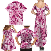 Mokihana Maile Ilima Leis Paniolo Palaka Family Matching Summer Maxi Dress and Hawaiian Shirt Hawaiian Omaomo Ulaula Spirit LT9 - Polynesian Pride