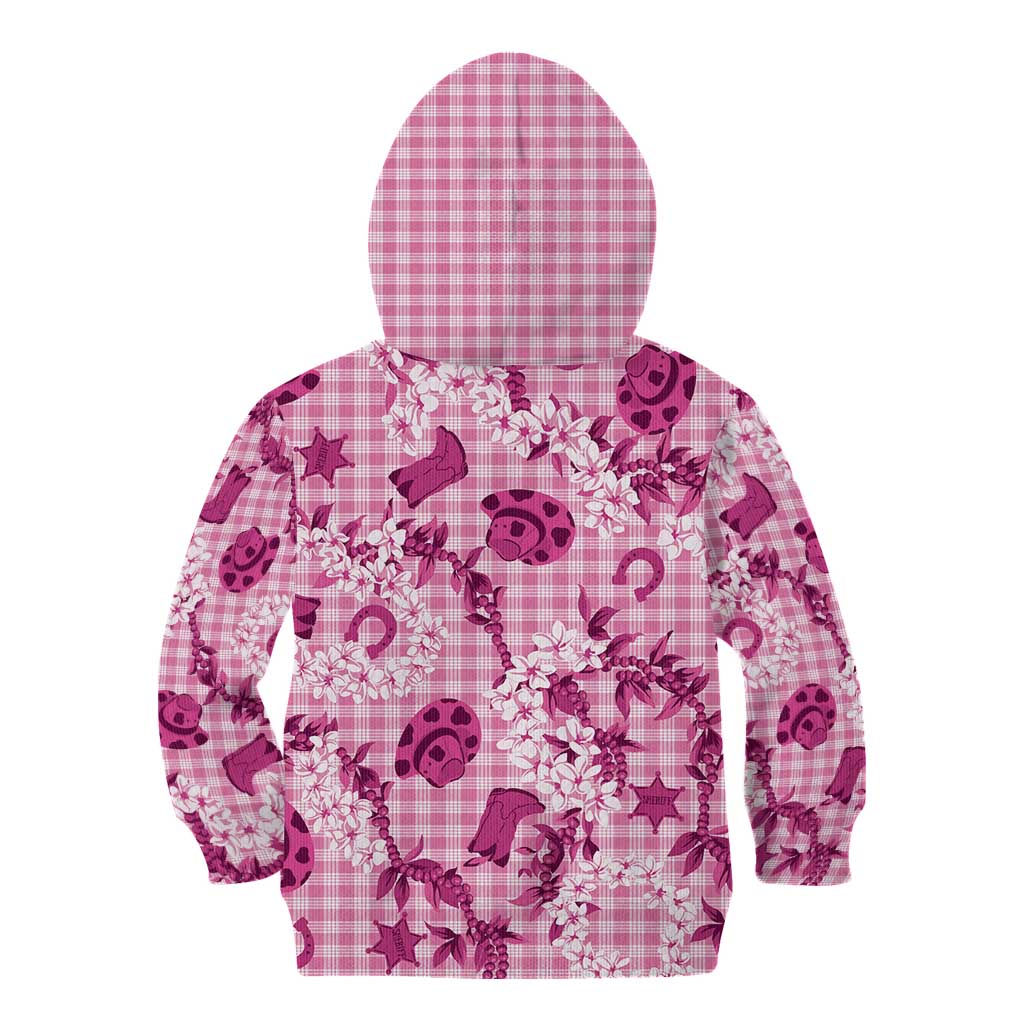 Mokihana Maile Ilima Leis Paniolo Palaka Kid Hoodie Hawaiian Omaomo Ulaula Spirit - Polynesian Pride