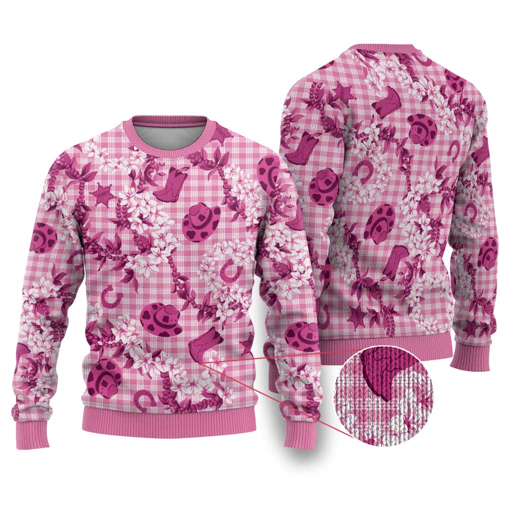 Mokihana Maile Ilima Leis Paniolo Palaka Ugly Christmas Sweater Hawaiian Omaomo Ulaula Spirit - Polynesian Pride