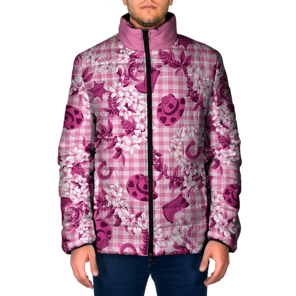 Mokihana Maile Ilima Leis Paniolo Palaka Padded Jacket Hawaiian Omaomo Ulaula Spirit - Polynesian Pride