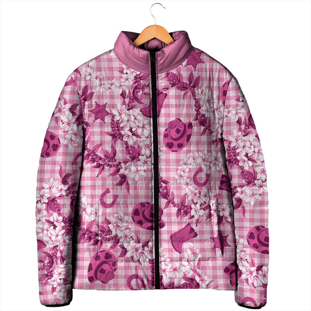 Mokihana Maile Ilima Leis Paniolo Palaka Padded Jacket Hawaiian Omaomo Ulaula Spirit - Polynesian Pride