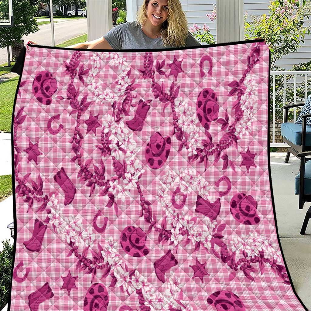 Mokihana Maile Ilima Leis Paniolo Palaka Quilt Hawaiian Omaomo Ulaula Spirit - Polynesian Pride