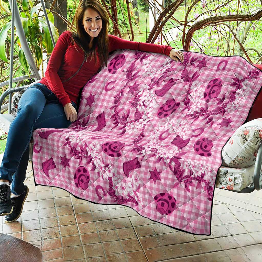 Mokihana Maile Ilima Leis Paniolo Palaka Quilt Hawaiian Omaomo Ulaula Spirit - Polynesian Pride