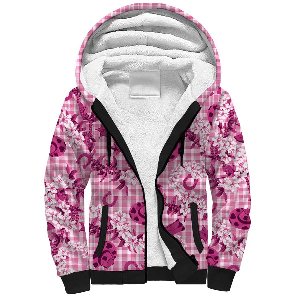 Mokihana Maile Ilima Leis Paniolo Palaka Sherpa Hoodie Hawaiian Omaomo Ulaula Spirit - Polynesian Pride