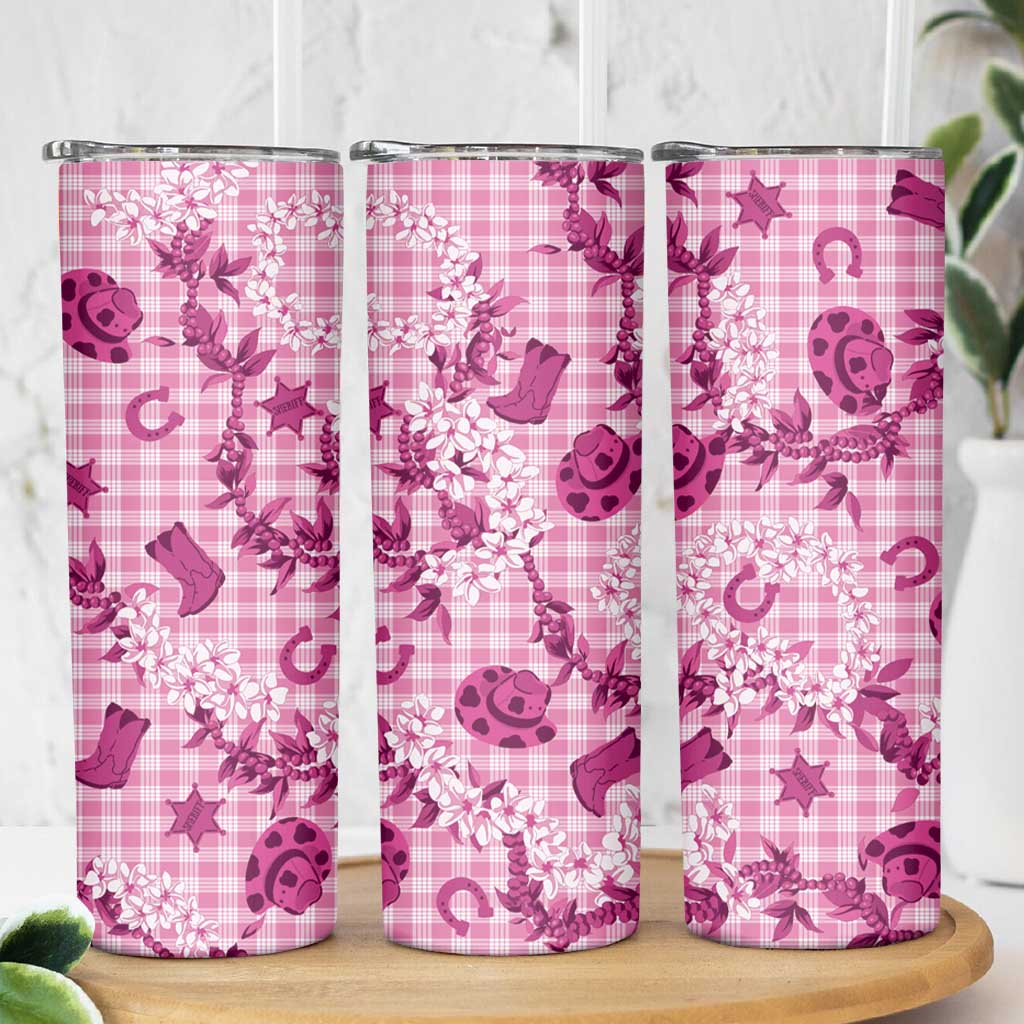 Mokihana Maile Ilima Leis Paniolo Palaka Skinny Tumbler Hawaiian Omaomo Ulaula Spirit - Polynesian Pride