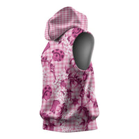 Mokihana Maile Ilima Leis Paniolo Palaka Sleeveless Hoodie Hawaiian Omaomo Ulaula Spirit LT9 - Polynesian Pride
