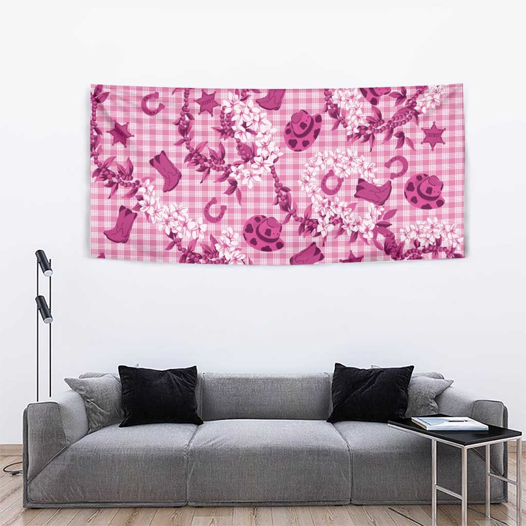 Mokihana Maile Ilima Leis Paniolo Palaka Tapestry Hawaiian Omaomo Ulaula Spirit - Polynesian Pride