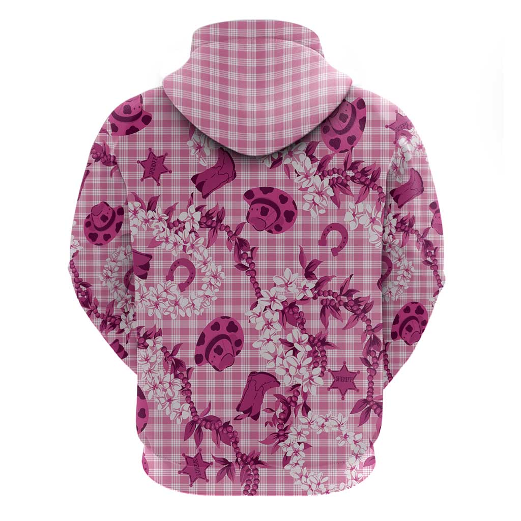 Mokihana Maile Ilima Leis Paniolo Palaka Zip Hoodie Hawaiian Omaomo Ulaula Spirit - Polynesian Pride