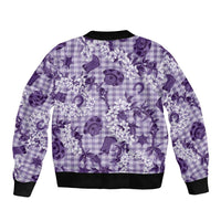 Mokihana Maile Ilima Leis Paniolo Palaka Bomber Jacket Hawaiian Poni Spirit - Polynesian Pride