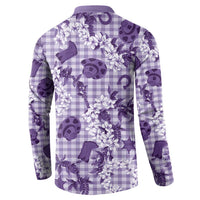 Mokihana Maile Ilima Leis Paniolo Palaka Button Sweatshirt Hawaiian Poni Spirit - Polynesian Pride