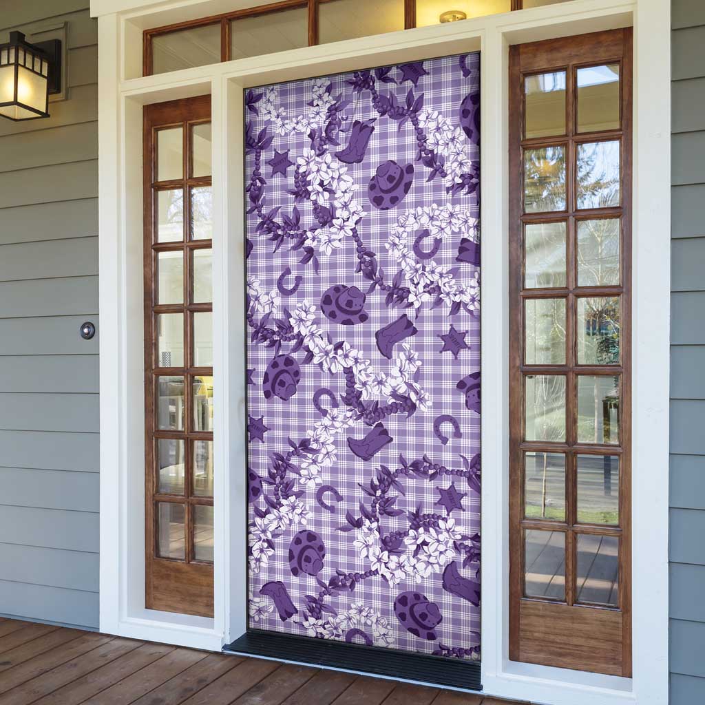 Mokihana Maile Ilima Leis Paniolo Palaka Door Cover Hawaiian Poni Spirit - Polynesian Pride