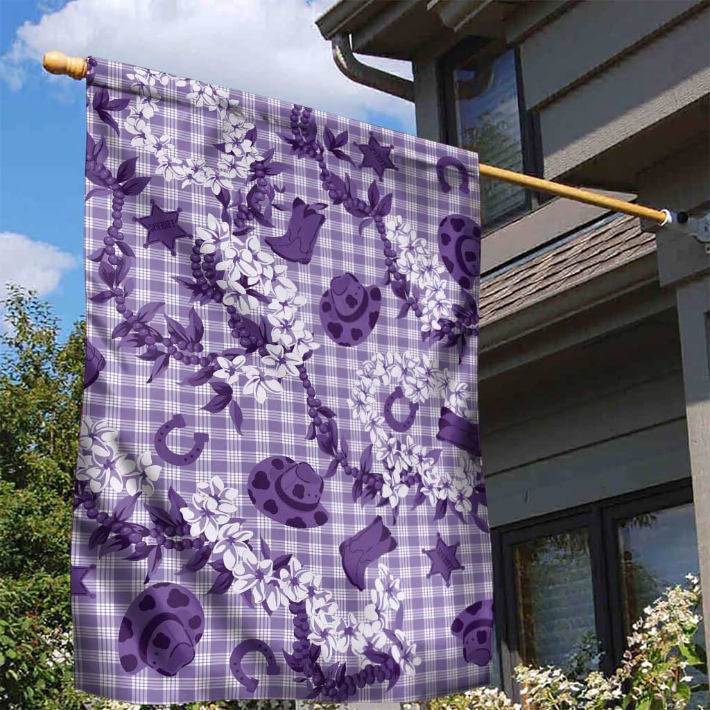 Mokihana Maile Ilima Leis Paniolo Palaka Garden Flag Hawaiian Poni Spirit - Polynesian Pride