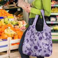 Mokihana Maile Ilima Leis Paniolo Palaka Grocery Bag Hawaiian Poni Spirit - Polynesian Pride