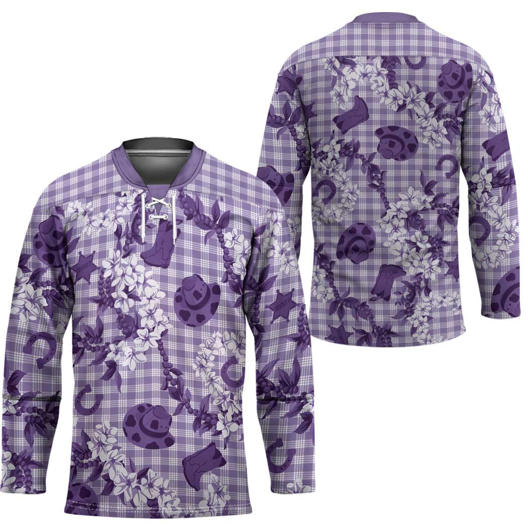 Mokihana Maile Ilima Leis Paniolo Palaka Hockey Jersey Hawaiian Poni Spirit - Polynesian Pride