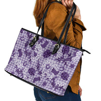 Mokihana Maile Ilima Leis Paniolo Palaka Leather Tote Bag Hawaiian Poni Spirit - Polynesian Pride