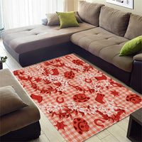 Mokihana Maile Ilima Leis Paniolo Palaka Area Rug Hawaiian Ulaula Spirit - Polynesian Pride