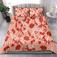 Mokihana Maile Ilima Leis Paniolo Palaka Bedding Set Hawaiian Ulaula Spirit - Polynesian Pride