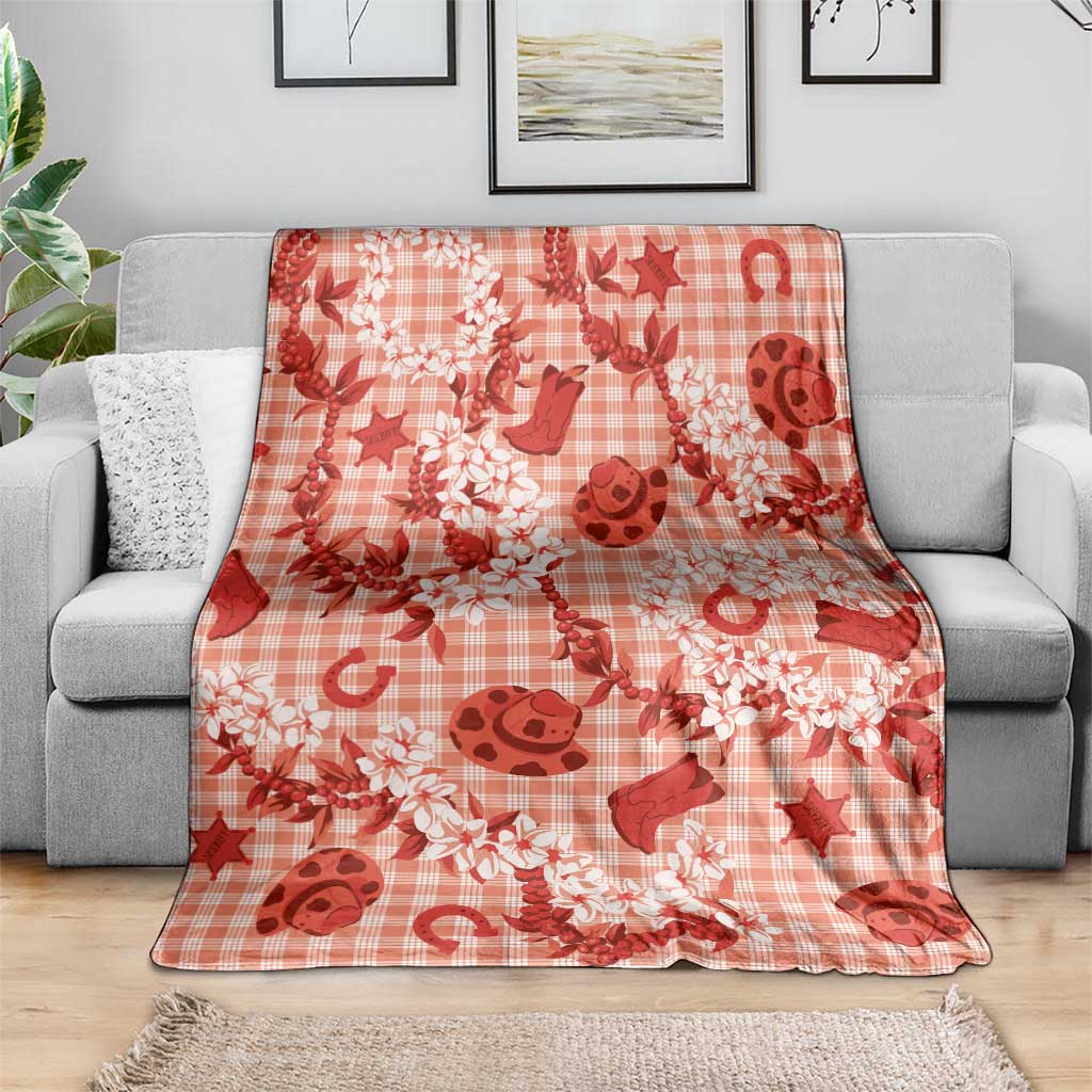 Mokihana Maile Ilima Leis Paniolo Palaka Blanket Hawaiian Ulaula Spirit - Polynesian Pride