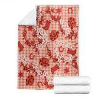 Mokihana Maile Ilima Leis Paniolo Palaka Blanket Hawaiian Ulaula Spirit - Polynesian Pride