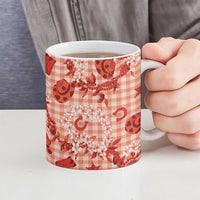 Mokihana Maile Ilima Leis Paniolo Palaka Ceramic Mug Hawaiian Ulaula Spirit - Polynesian Pride