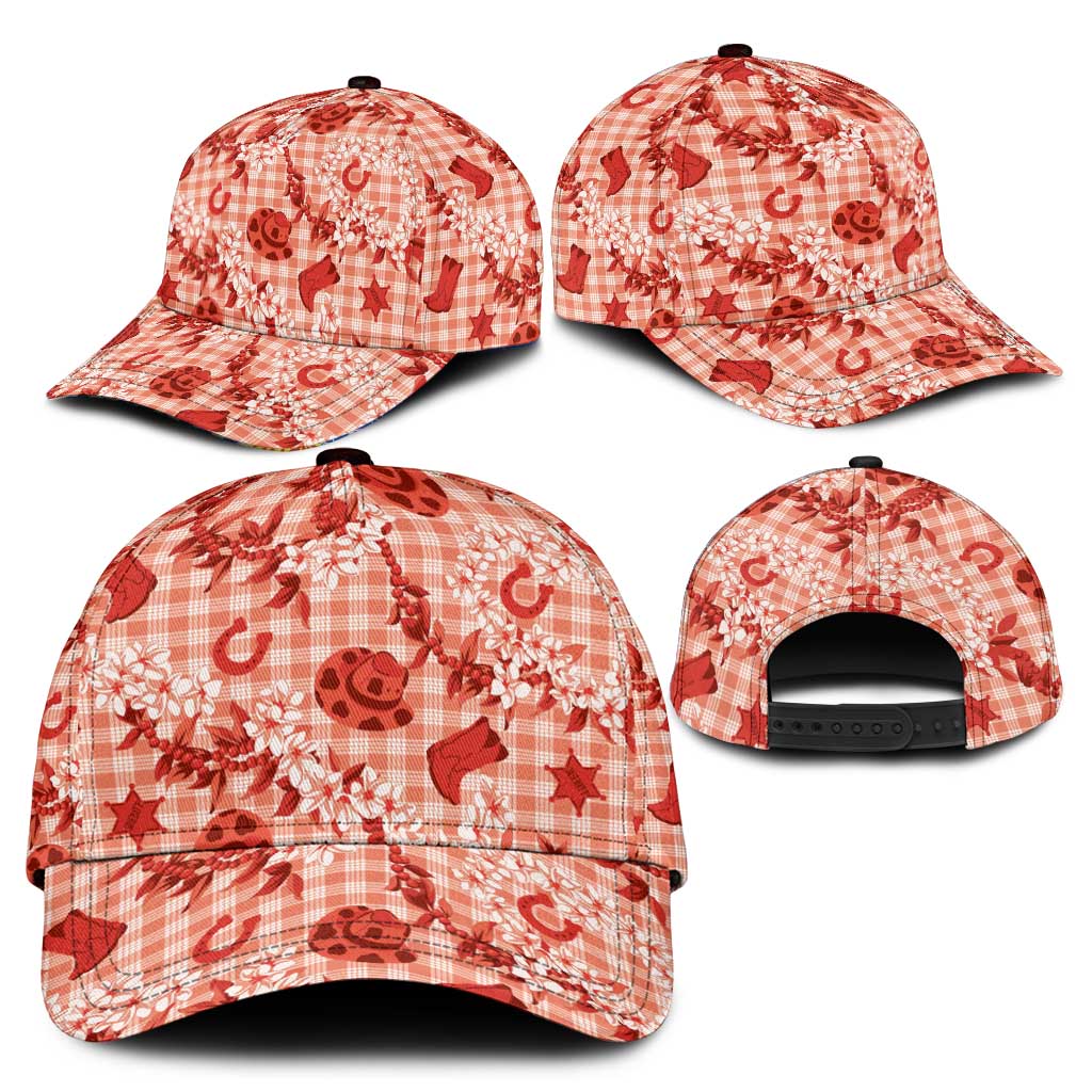 Mokihana Maile Ilima Leis Paniolo Palaka Classic Cap Hawaiian Ulaula Spirit - Polynesian Pride