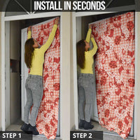 Mokihana Maile Ilima Leis Paniolo Palaka Door Cover Hawaiian Ulaula Spirit - Polynesian Pride