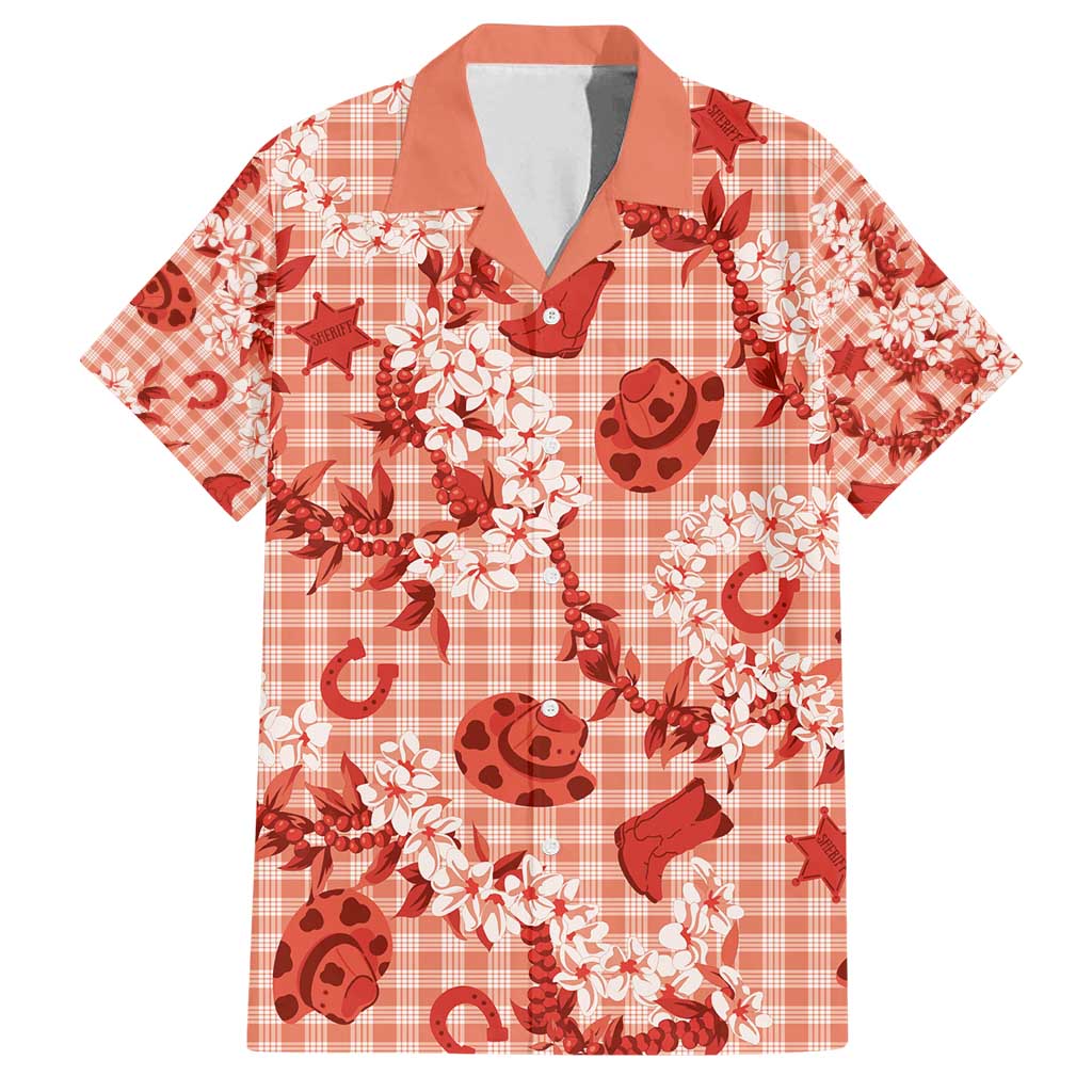 Mokihana Maile Ilima Leis Paniolo Palaka Family Matching Puletasi and Hawaiian Shirt Hawaiian Ulaula Spirit - Polynesian Pride