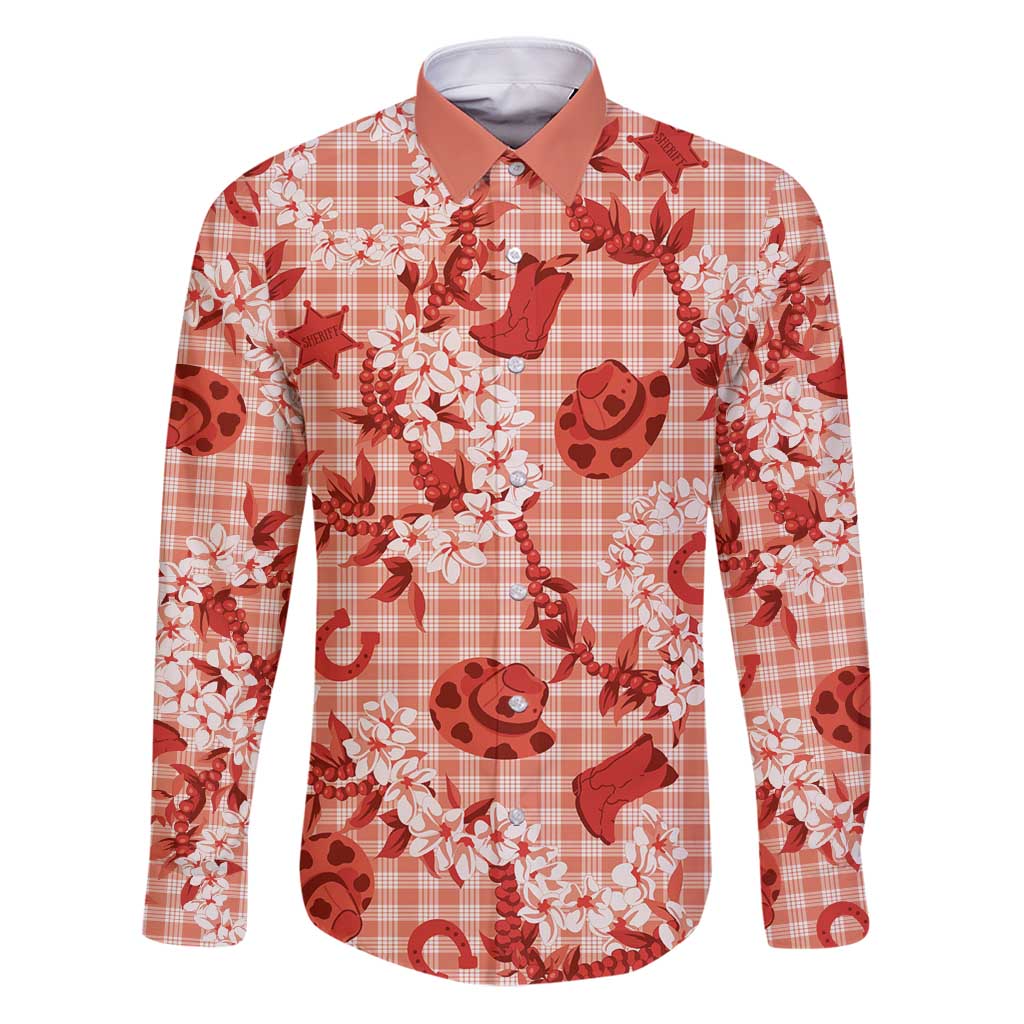 Mokihana Maile Ilima Leis Paniolo Palaka Family Matching Puletasi and Hawaiian Shirt Hawaiian Ulaula Spirit - Polynesian Pride