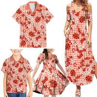 Mokihana Maile Ilima Leis Paniolo Palaka Family Matching Summer Maxi Dress and Hawaiian Shirt Hawaiian Ulaula Spirit LT9 - Polynesian Pride