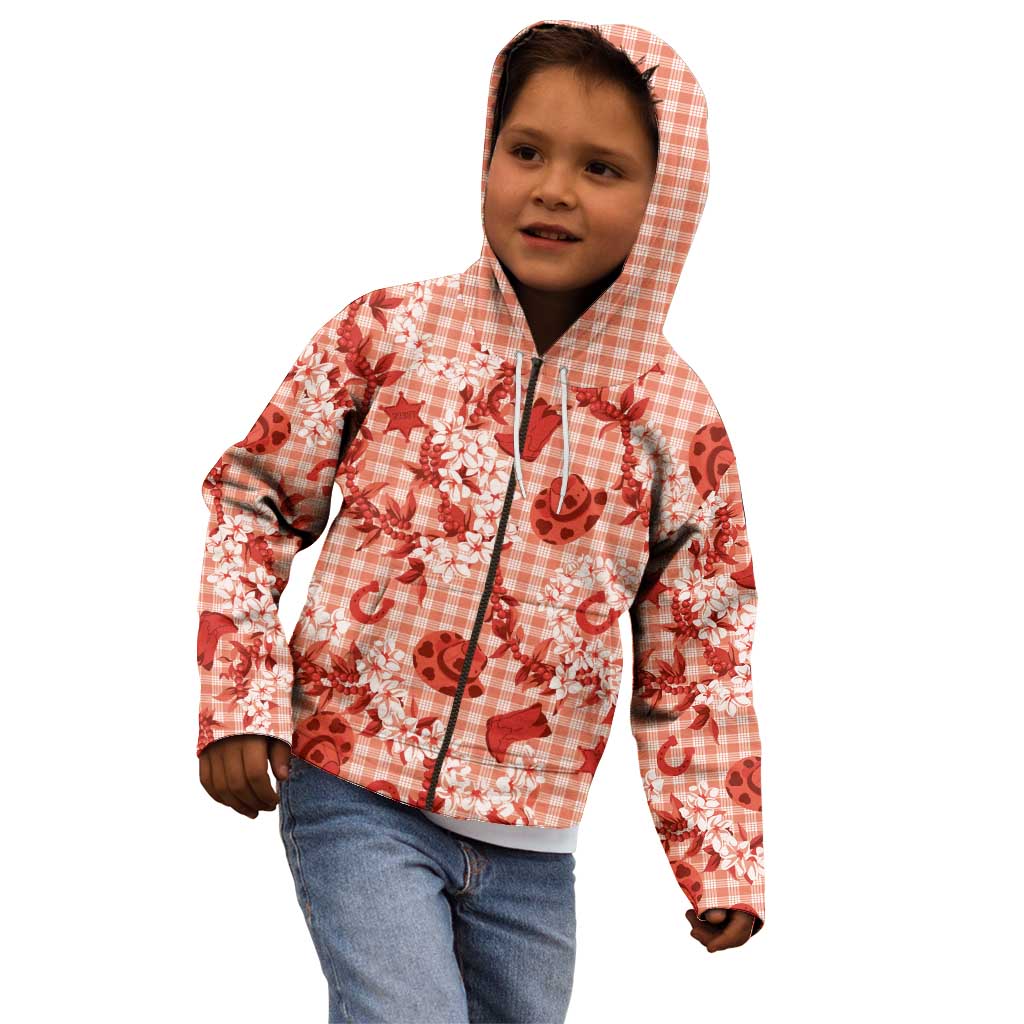 Mokihana Maile Ilima Leis Paniolo Palaka Kid Hoodie Hawaiian Ulaula Spirit - Polynesian Pride