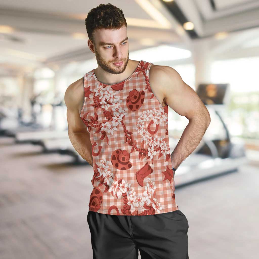 Mokihana Maile Ilima Leis Paniolo Palaka Men Tank Top Hawaiian Ulaula Spirit - Polynesian Pride