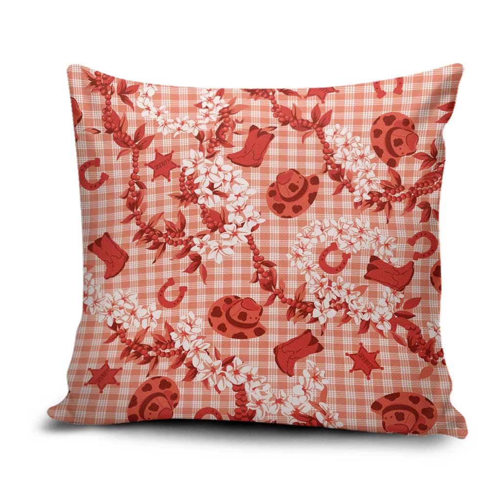 Mokihana Maile Ilima Leis Paniolo Palaka Pillow Cover Hawaiian Ulaula Spirit - Polynesian Pride