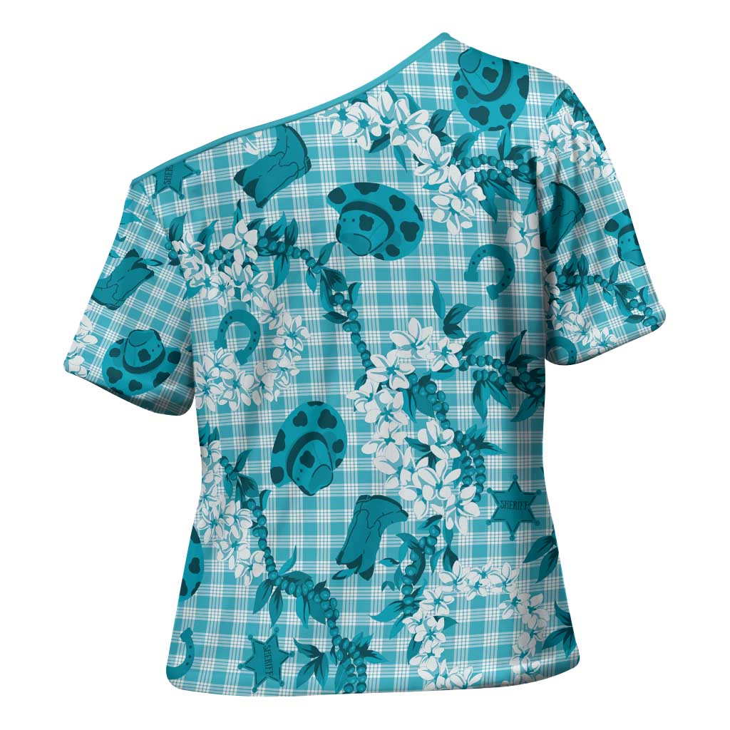 Mokihana Maile Ilima Leis Paniolo Palaka Cross Shoulder Shirt Hawaiian Polu Opa Spirit - Polynesian Pride