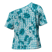 Mokihana Maile Ilima Leis Paniolo Palaka Cross Shoulder Shirt Hawaiian Polu Opa Spirit - Polynesian Pride