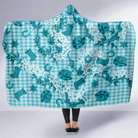Mokihana Maile Ilima Leis Paniolo Palaka Hooded Blanket Hawaiian Polu Opa Spirit - Polynesian Pride