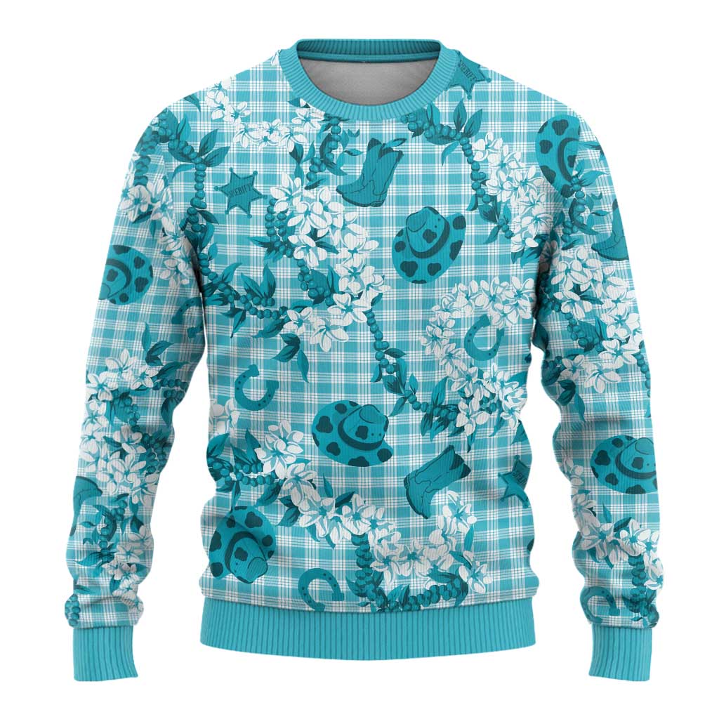 Mokihana Maile Ilima Leis Paniolo Palaka Ugly Christmas Sweater Hawaiian Polu Opa Spirit - Polynesian Pride