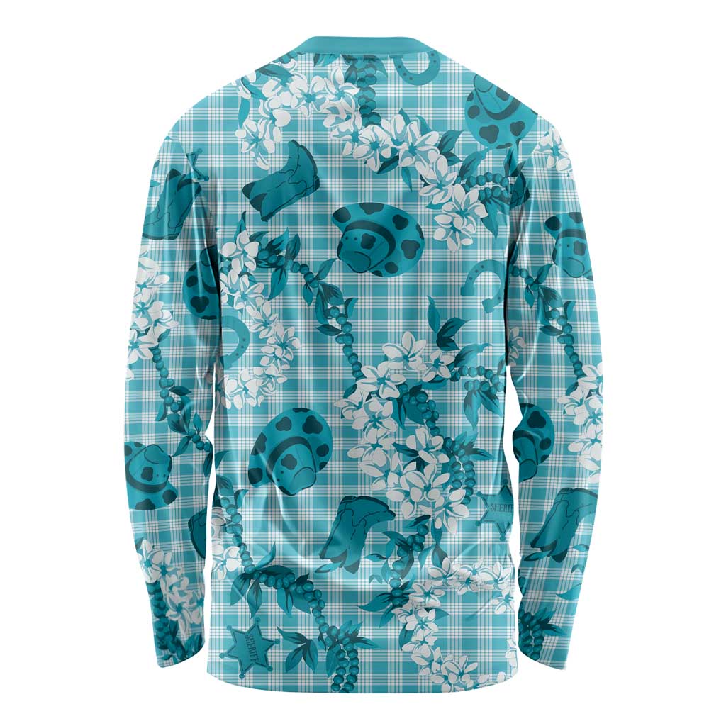 Mokihana Maile Ilima Leis Paniolo Palaka Long Sleeve Shirt Hawaiian Polu Opa Spirit - Polynesian Pride