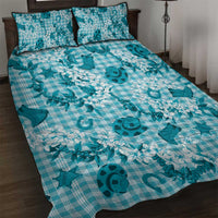 Mokihana Maile Ilima Leis Paniolo Palaka Quilt Bed Set Hawaiian Polu Opa Spirit - Polynesian Pride