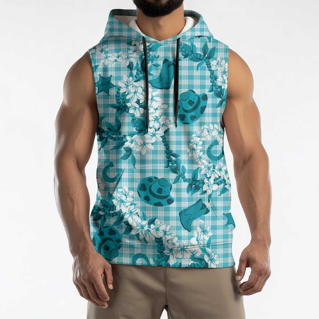 Mokihana Maile Ilima Leis Paniolo Palaka Sleeveless Hoodie Hawaiian Polu Opa Spirit LT9 - Polynesian Pride