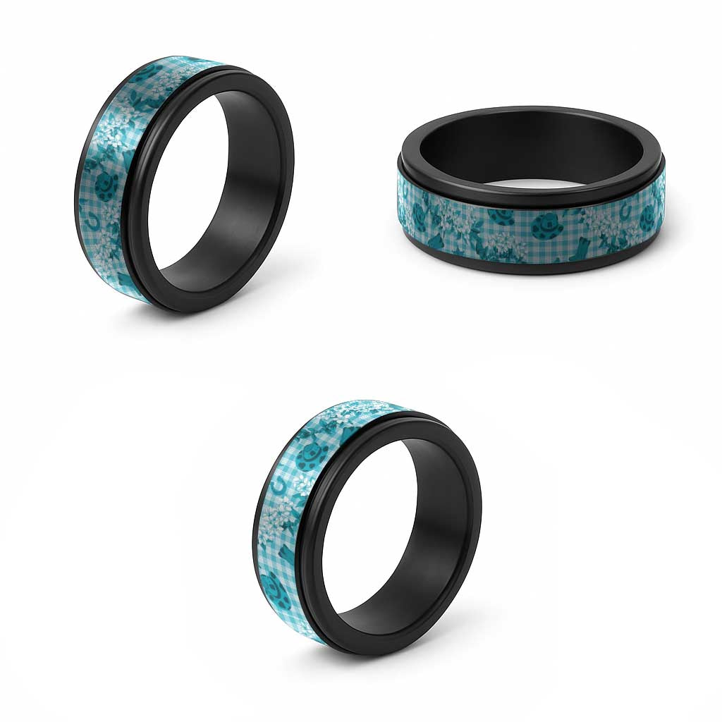 Mokihana Maile Ilima Leis Paniolo Palaka Spinner Ring Hawaiian Polu Opa Spirit - Polynesian Pride