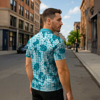 Mokihana Maile Ilima Leis Paniolo Palaka Zipper Polo Shirt Hawaiian Polu Opa Spirit - Polynesian Pride