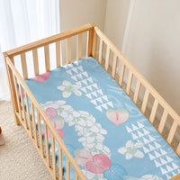 Blue Hawaii Anthurium Plumeria Lei Baby Bed Cover LT9 - Polynesian Pride