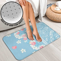 Blue Hawaii Anthurium Plumeria Lei Bathroom Set