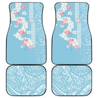 Blue Hawaii Anthurium Plumeria Lei Car Mats
