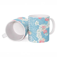 Blue Hawaii Anthurium Plumeria Lei Ceramic Mug
