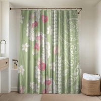 Leaf Green Hawaii Anthurium Plumeria Lei Bathroom Set