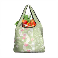 Leaf Green Hawaii Anthurium Plumeria Lei Grocery Bag