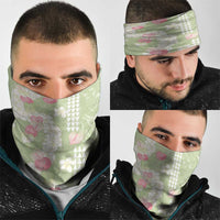 Leaf Green Hawaii Anthurium Plumeria Lei Neck Gaiter